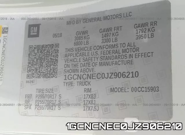 1GCNCNEC0JZ906210 фото 10