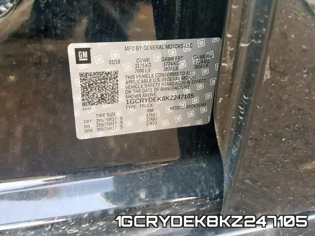 1GCRYDEK8KZ247105 фото 2