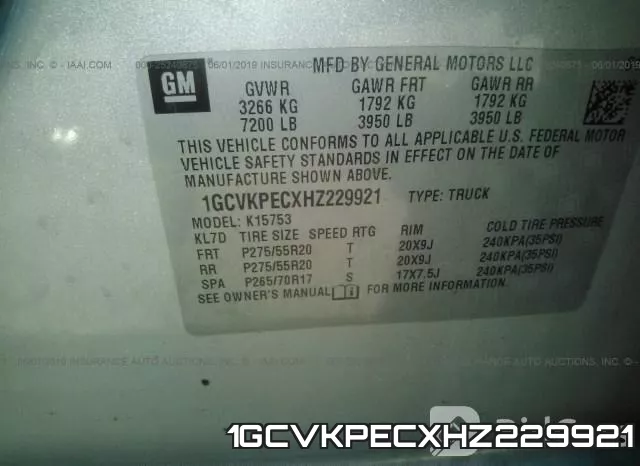1GCVKPECXHZ229921 фото 10