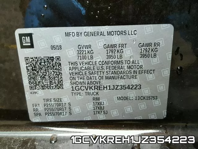 1GCVKREH1JZ354223 фото 2