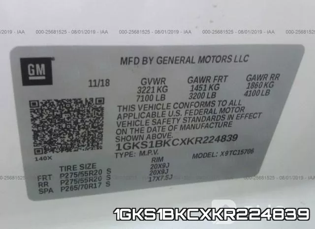 1GKS1BKCXKR224839 фото 10