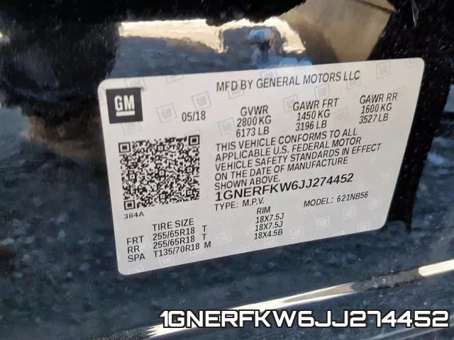 1GNERFKW6JJ274452 фото 2