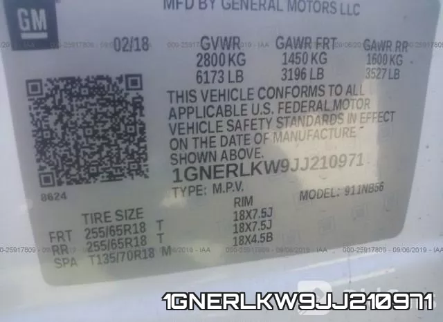 1GNERLKW9JJ210971 фото 10