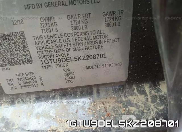1GTU9DEL5KZ208701 фото 10