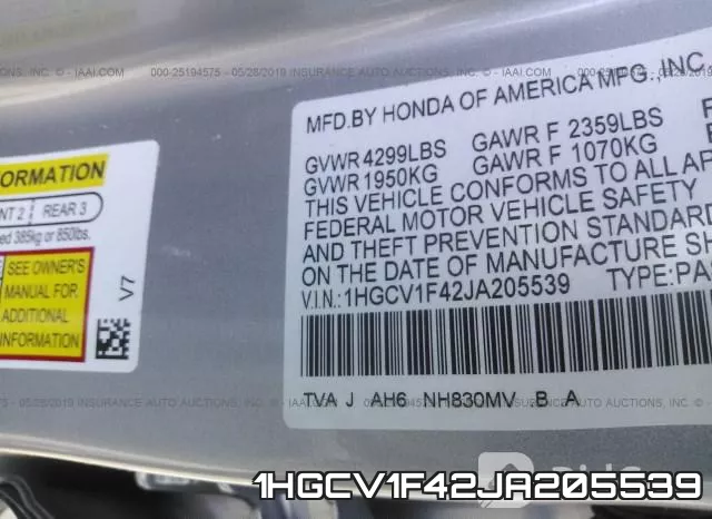 1HGCV1F42JA205539 фото 10