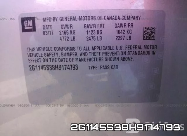 2G1145S38H9174793 фото 10