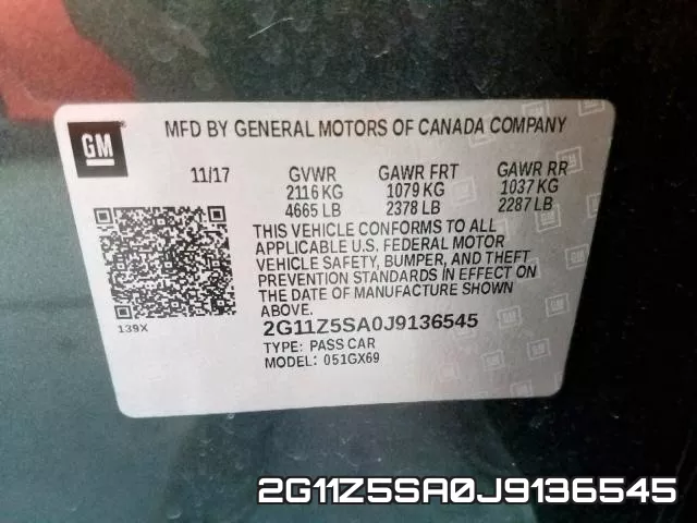 2G11Z5SA0J9136545 фото 2