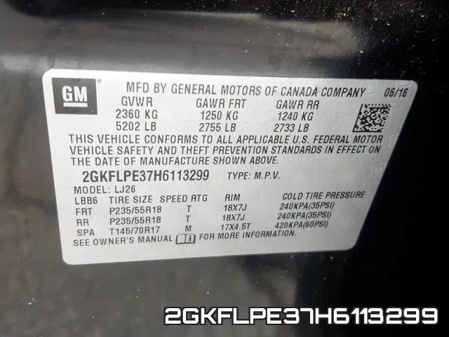 2GKFLPE37H6113299 фото 2