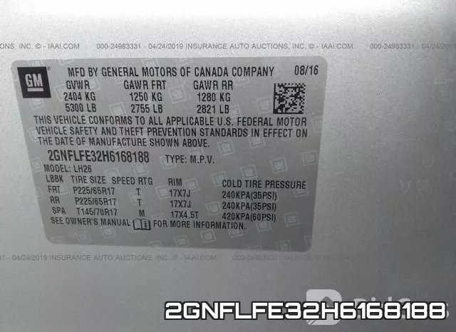 2GNFLFE32H6168188 фото 10