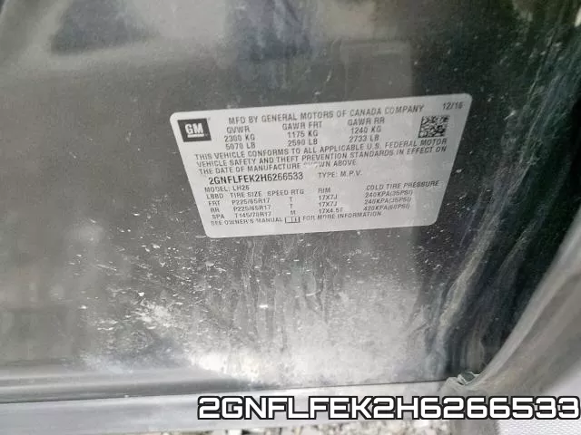 2GNFLFEK2H6266533 фото 2