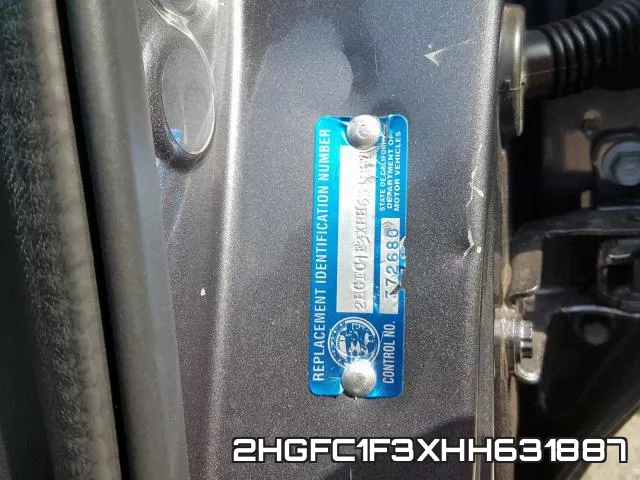 2HGFC1F3XHH631887 фото 2