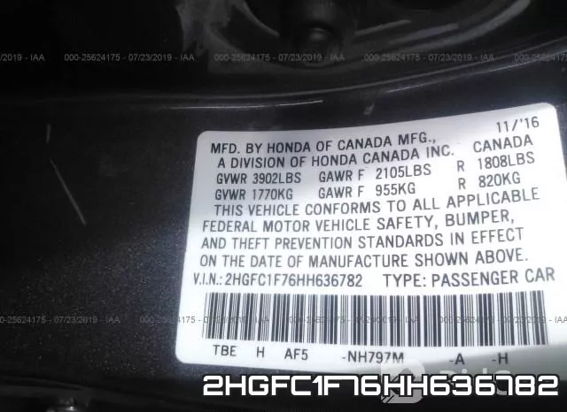 2HGFC1F76HH636782 фото 10