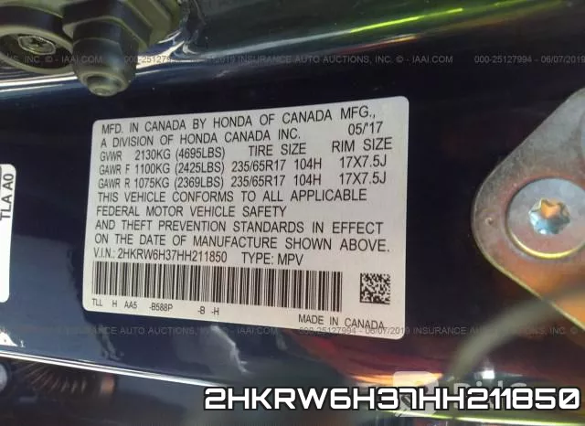 2HKRW6H37HH211850 фото 10