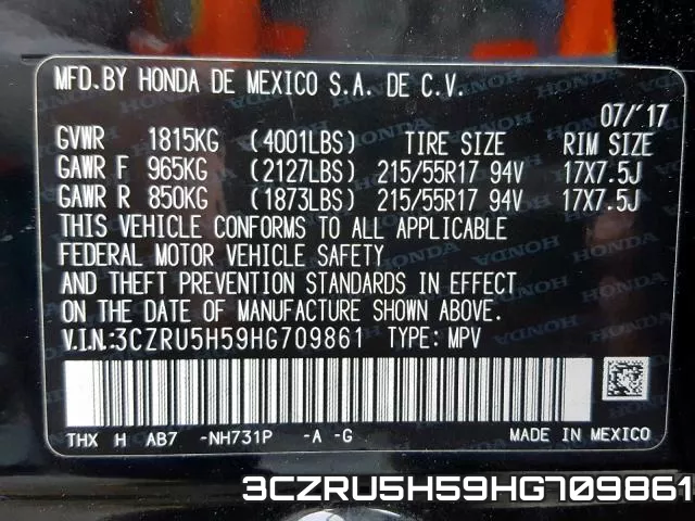 3CZRU5H59HG709861 фото 2