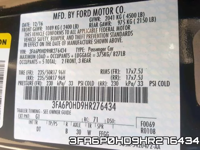 3FA6P0HD9HR276434 фото 2