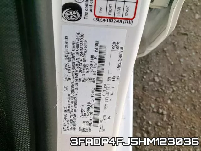 3FADP4FJ5HM123036 фото 2