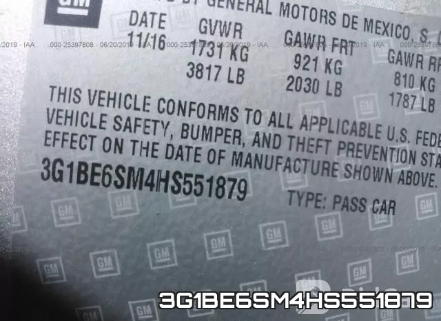 3G1BE6SM4HS551879 фото 10