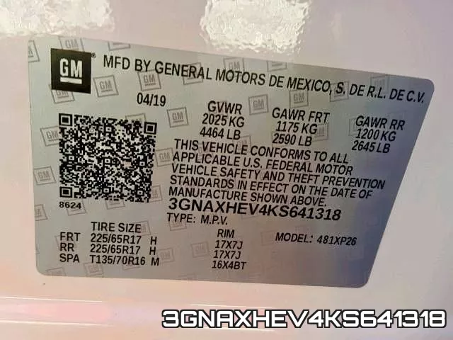 3GNAXHEV4KS641318 фото 2