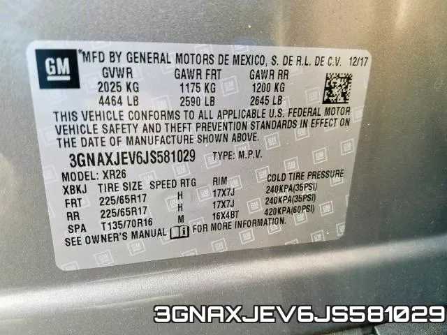 3GNAXJEV6JS581029 фото 2