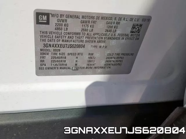 3GNAXXEU7JS620804 фото 2