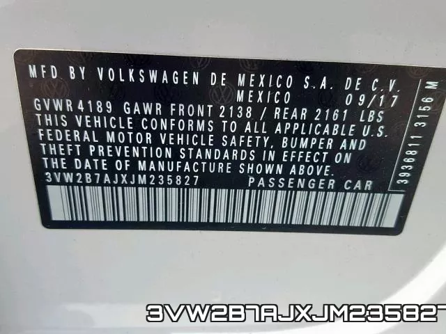 3VW2B7AJXJM235827 фото 2