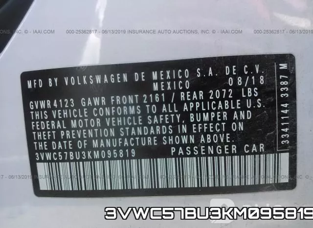3VWC57BU3KM095819 фото 10