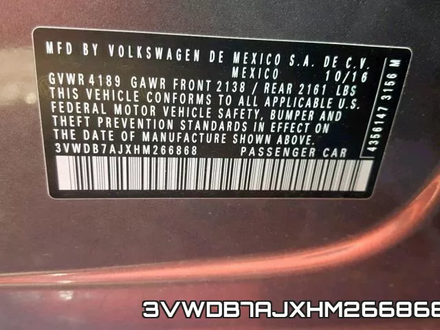 3VWDB7AJXHM266868 фото 2
