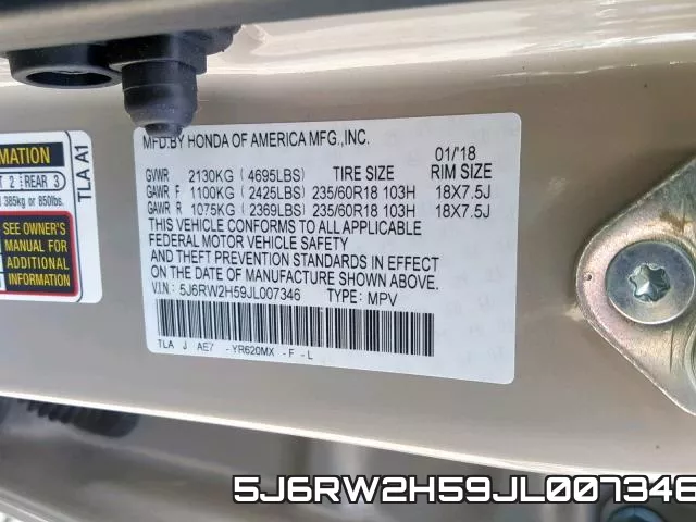 5J6RW2H59JL007346 фото 2