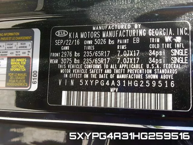 5XYPG4A31HG259516 фото 2