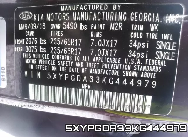 5XYPGDA33KG444979 фото 10