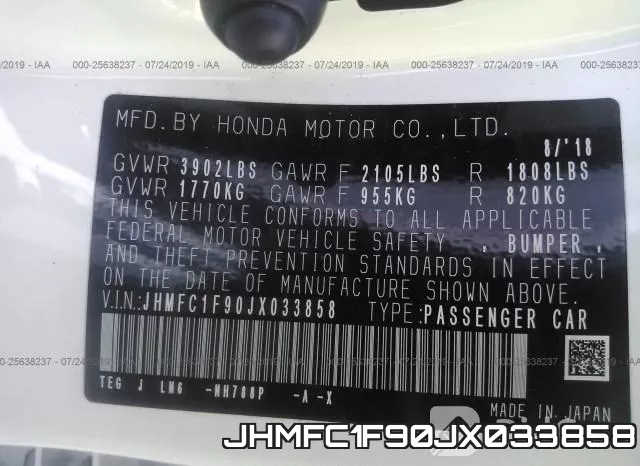 JHMFC1F90JX033858 фото 10