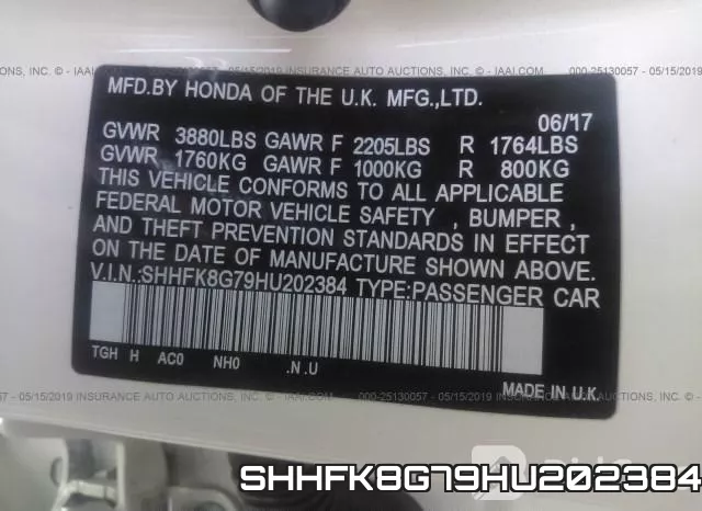 SHHFK8G79HU202384 фото 10