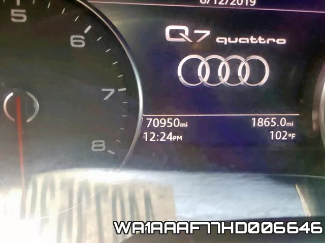 WA1AAAF77HD006646 фото 9