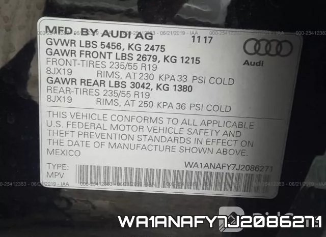 WA1ANAFY7J2086271 фото 10