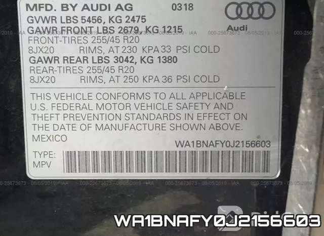 WA1BNAFY0J2156603 фото 10