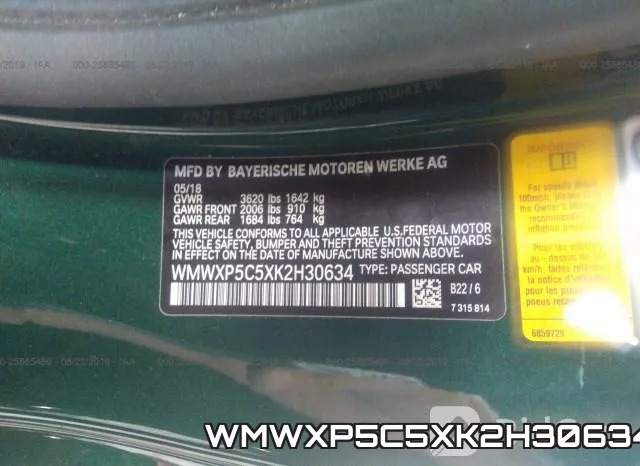WMWXP5C5XK2H30634 фото 10