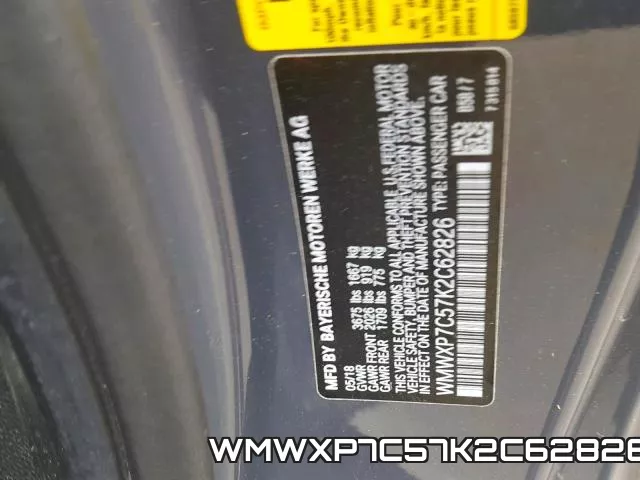 WMWXP7C57K2C62826 фото 2