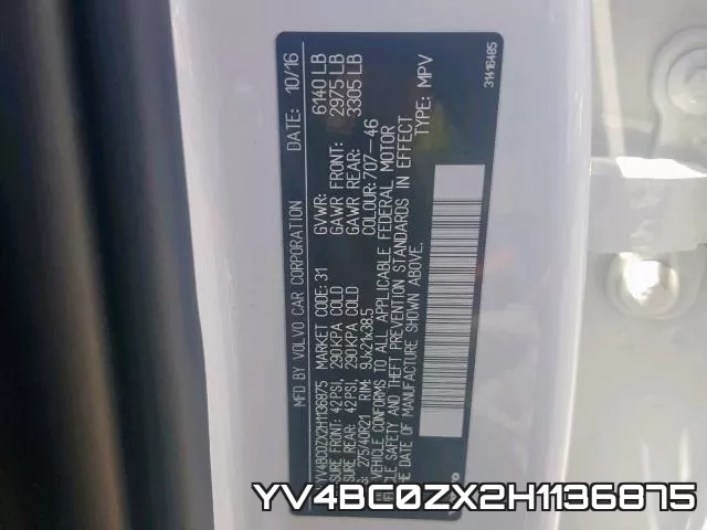 YV4BC0ZX2H1136875 фото 2