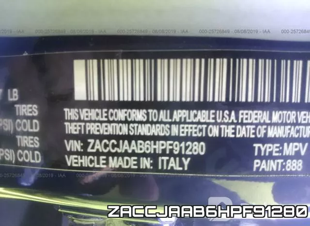 ZACCJAAB6HPF91280 фото 10