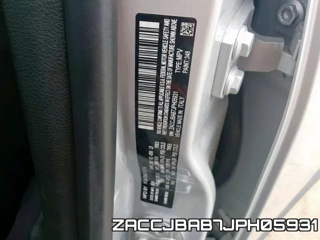 ZACCJBAB7JPH05931 фото 2