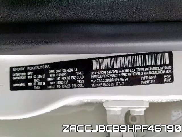 ZACCJBCB9HPF46790 фото 2