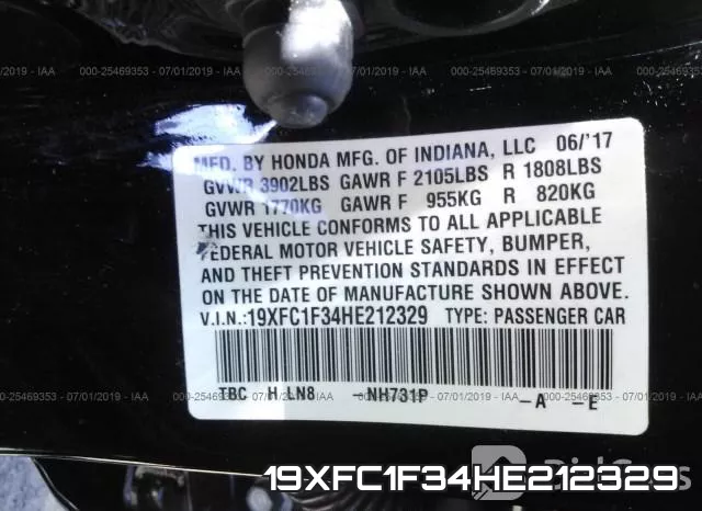 19XFC1F34HE212329 фото 10