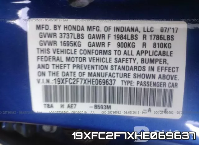19XFC2F7XHE069637 фото 10