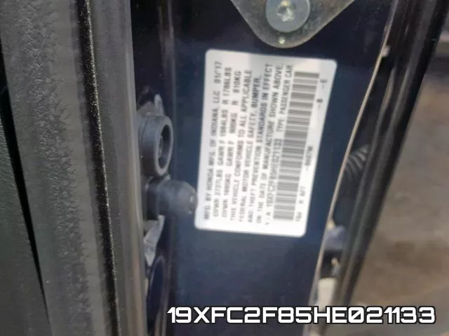 19XFC2F85HE021133 фото 2