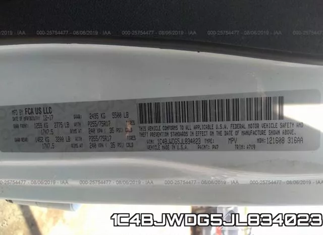 1C4BJWDG5JL834023 фото 10