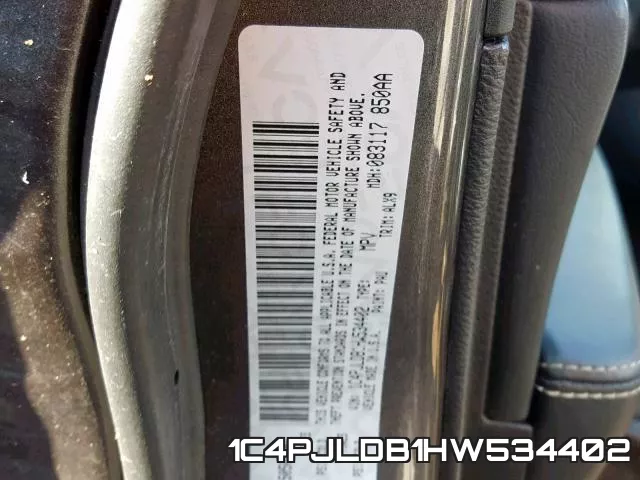 1C4PJLDB1HW534402 фото 2