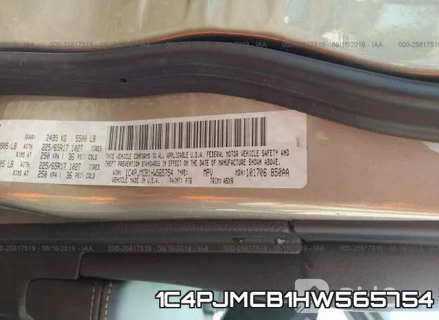 1C4PJMCB1HW565754 фото 10