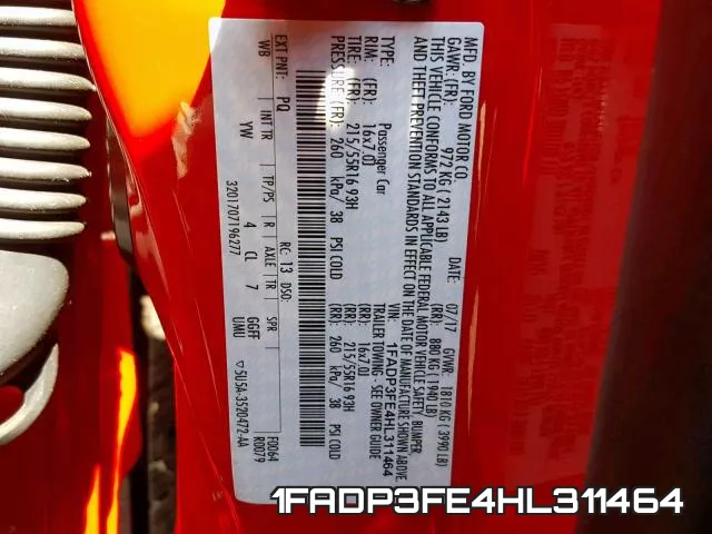 1FADP3FE4HL311464 фото 2