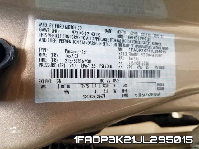 1FADP3K21JL295015 фото 10