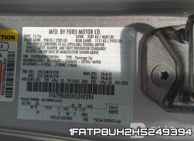 1FATP8UH2H5249394 фото 10